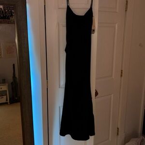 Brand new with tags corset and cinched drop front, black long